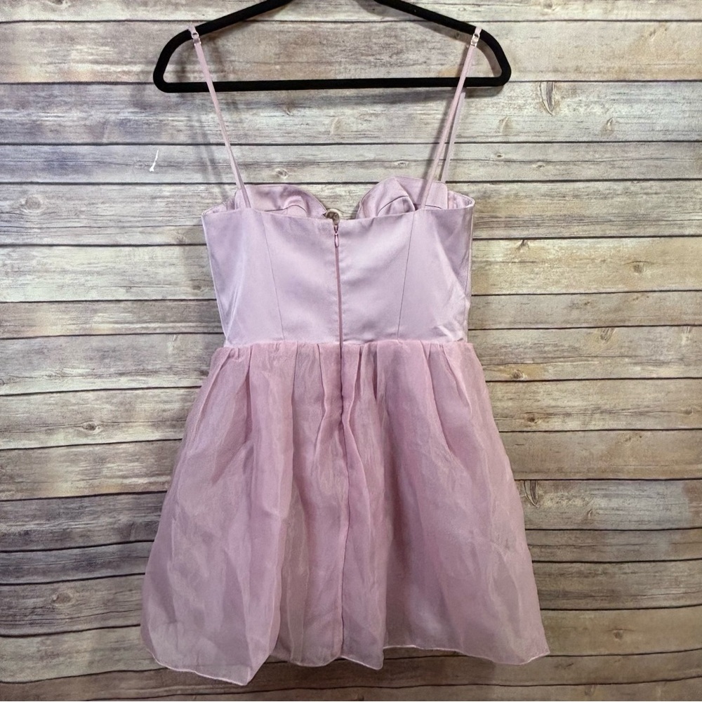 NWT Oh Polly Tulle Skirt Corset Mini Dress in Dusty Pink - 6 / Plus Cup - Picture 10 of 10